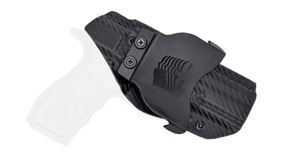 Rounded OWB KYDEX Paddle Holster, Taurus TH9/TH40 Full Size, Left Hand, Carbon Fiber, TRS-TH9TH40-CF-LH-OWBPDL