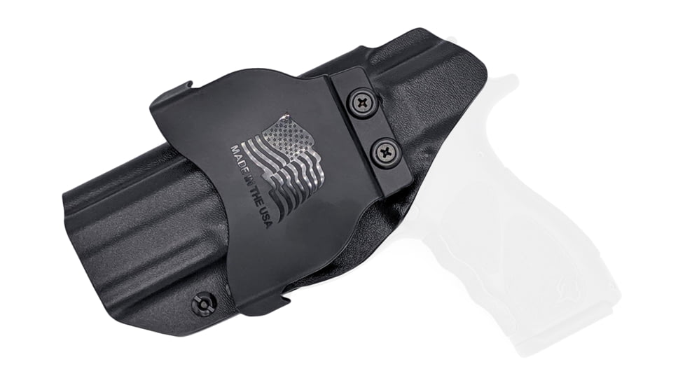 Rounded OWB KYDEX Paddle Holster, Taurus TH9/TH40 Full Size, Right Hand, Black, TRS-TH9TH40-BK-RH-OWBPDL
