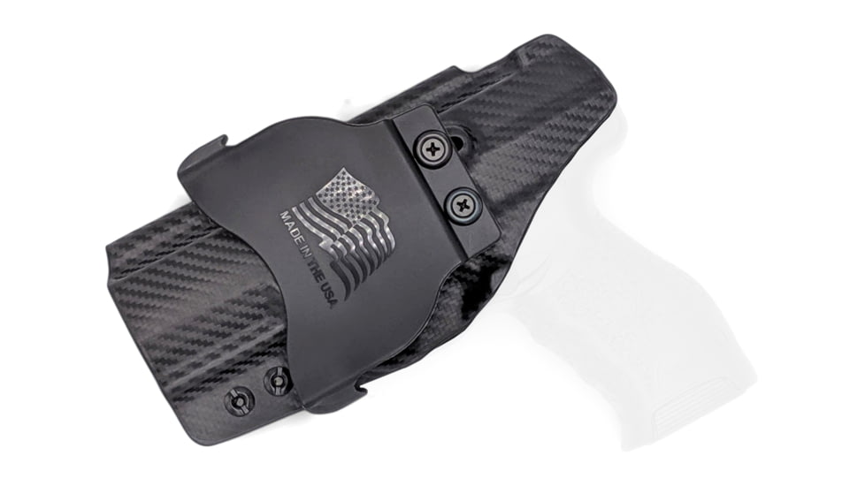 Rounded OWB KYDEX Paddle Holster, Walther Creed, Right Hand, Carbon Fiber Black, WTR-CREED-CF-RH-OWBPDL