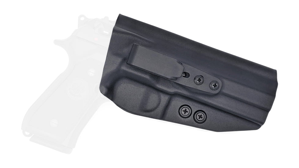 Rounded Tuckable IWB KYDEX Holster, Beretta 92 Full Size, Right Hand, Black, BTA-92FS-BK-RH-TUCK