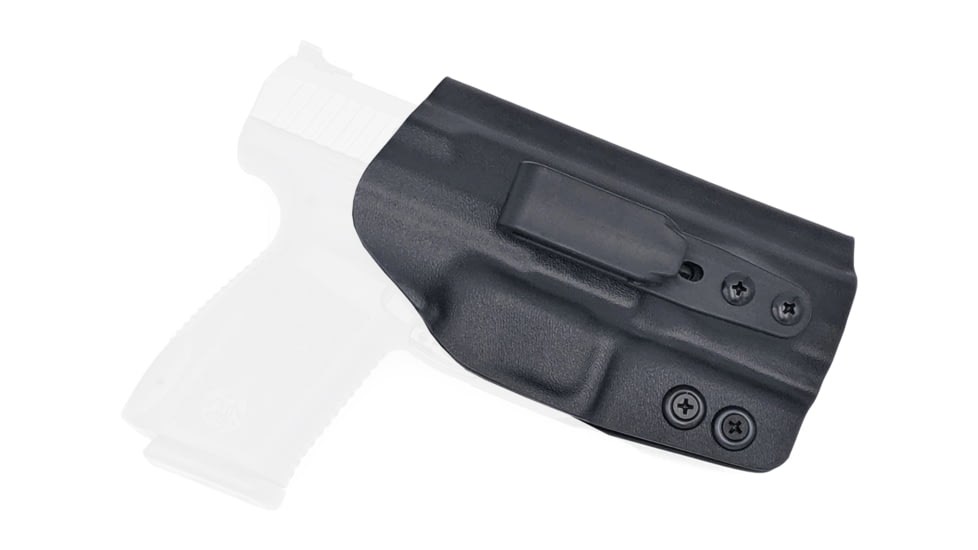 Rounded Tuckable IWB KYDEX Holster, Canik TP9SF/TP9SF Elite, Ambidextrous, Black, CNK-TP9SFELT-BK-TUCK