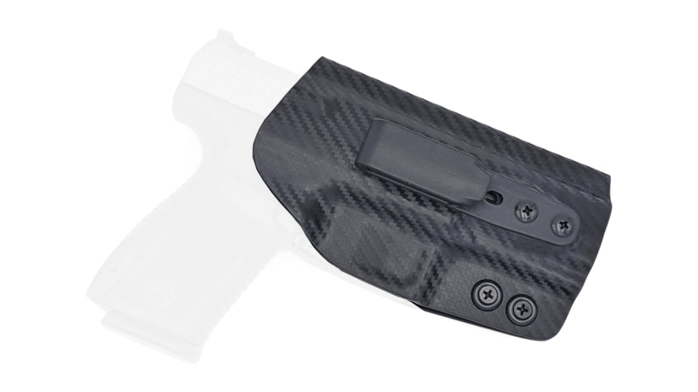 Rounded Tuckable IWB KYDEX Holster, Canik TP9SF/TP9SF Elite, Ambidextrous, Carbon Fiber, CNK-TP9SFELT-CF-TUCK
