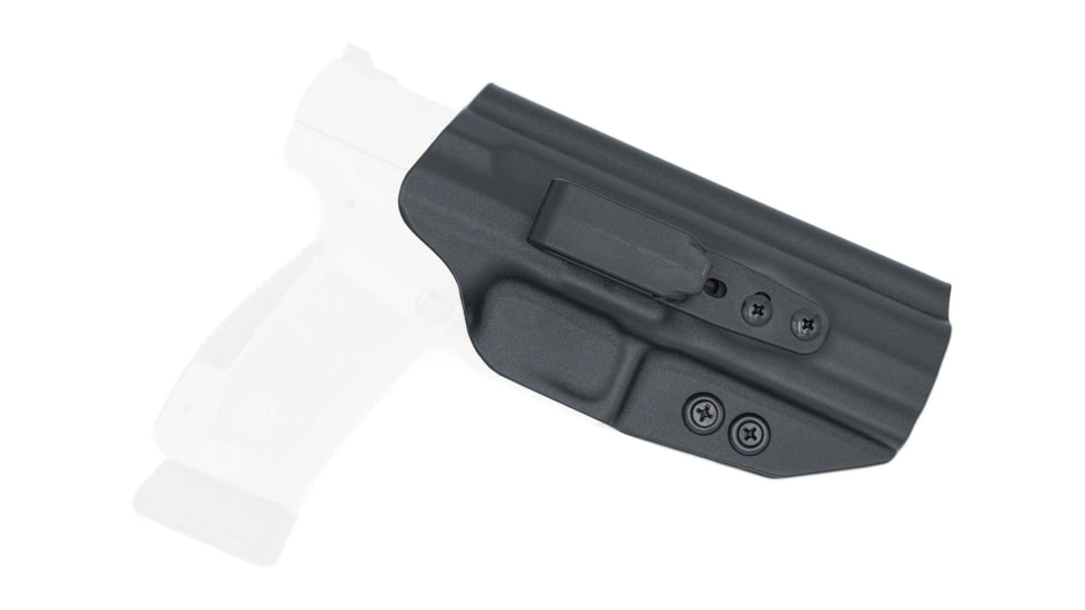 Rounded Tuckable IWB KYDEX Holster, Canik TP9SFX, Ambidextrous, Black, CNK-TP9SFX-BK-TUCK