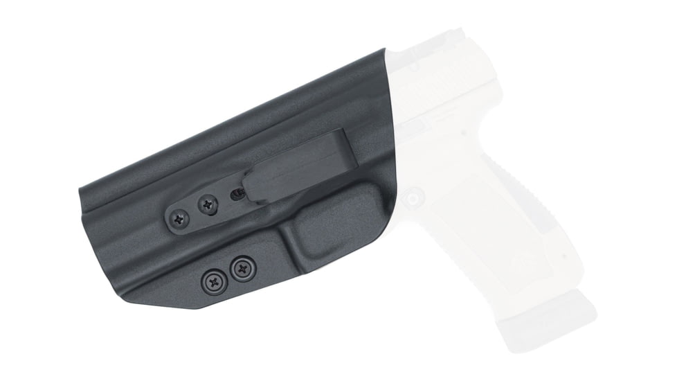 Rounded Tuckable IWB KYDEX Holster, Canik TP9SFX, RMR Cut, Left Hand, Black, CNK-TP9SFX-BK-LH-TUCK-RMR