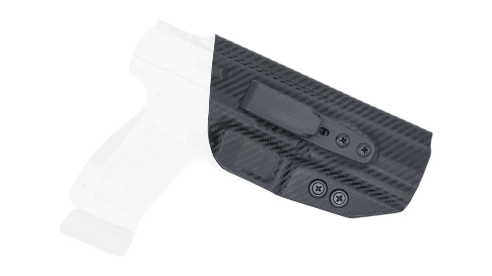 Rounded Tuckable IWB KYDEX Holster, Canik TP9SFX, Right Hand, Carbon Fiber, CNK-TP9SFX-CF-RH-TUCK