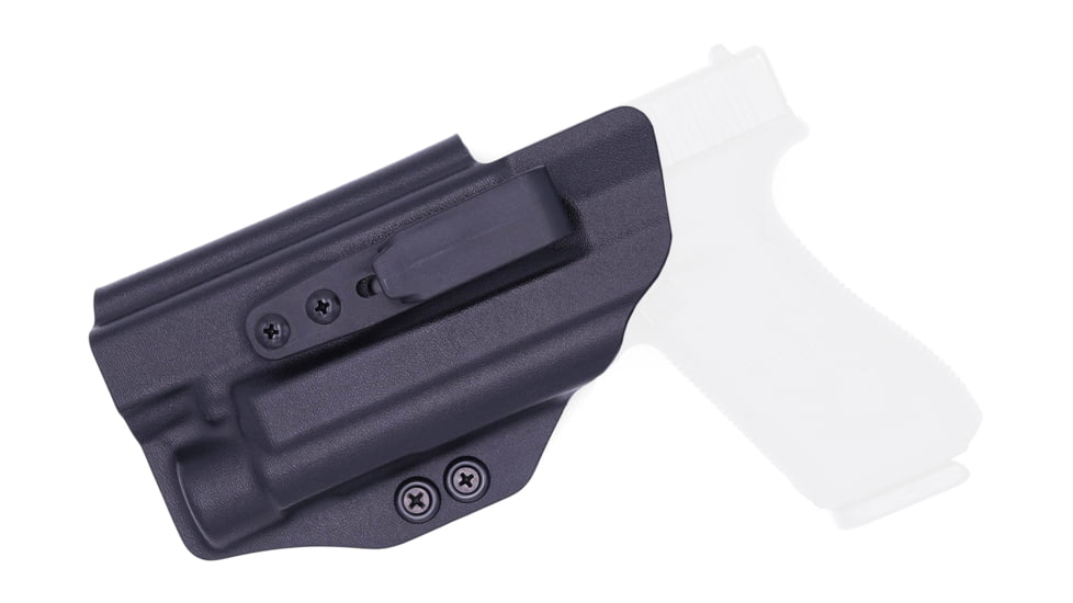 Rounded Tuckable IWB KYDEX Holster, Glock 17 19 19X 22 23 31 32 34 35 45 Gen 1-5 with TLR-1, Left Hand, Black, GLK-1917TLR1-BK-LH-TUCK