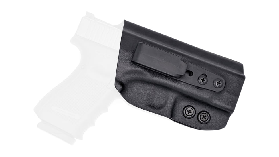 Rounded Tuckable IWB KYDEX Holster, Glock 19/19X/23/32/45 Gen 1-5, Right Hand, Black, GLK-192332-BK-RH-TUCK
