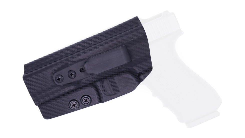 Rounded Tuckable IWB KYDEX Holster, Glock 20/21, Left Hand, Carbon Fiber, GLK-2021-CF-LH-TUCK