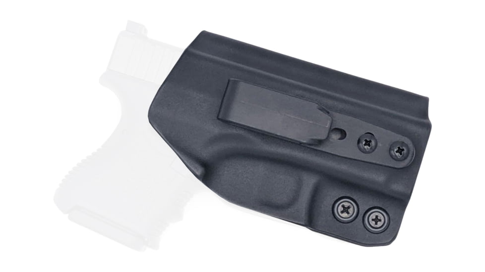 Rounded Tuckable IWB KYDEX Holster, Glock 26/27/33 Gen 1-5, Ambidextrous, Black, GLK-262733-BK-AMBI-TUCK