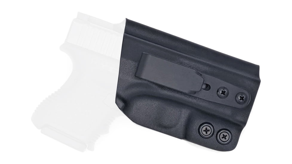Rounded Tuckable IWB KYDEX Holster, Glock 26/27/33 Gen 1-5, Right Hand, Black, GLK-262733-BK-RH-TUCK