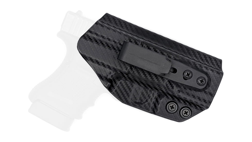 Rounded Tuckable IWB KYDEX Holster, Glock 30S, Ambidextrous, Carbon Fiber Black, GLK-30S-CF-TUCK