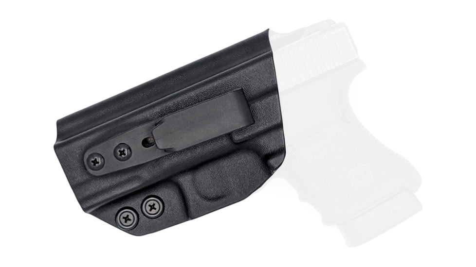 Rounded Tuckable IWB KYDEX Holster, Glock 30S, Left Hand, Black, GLK-30S-BK-LH-TUCK