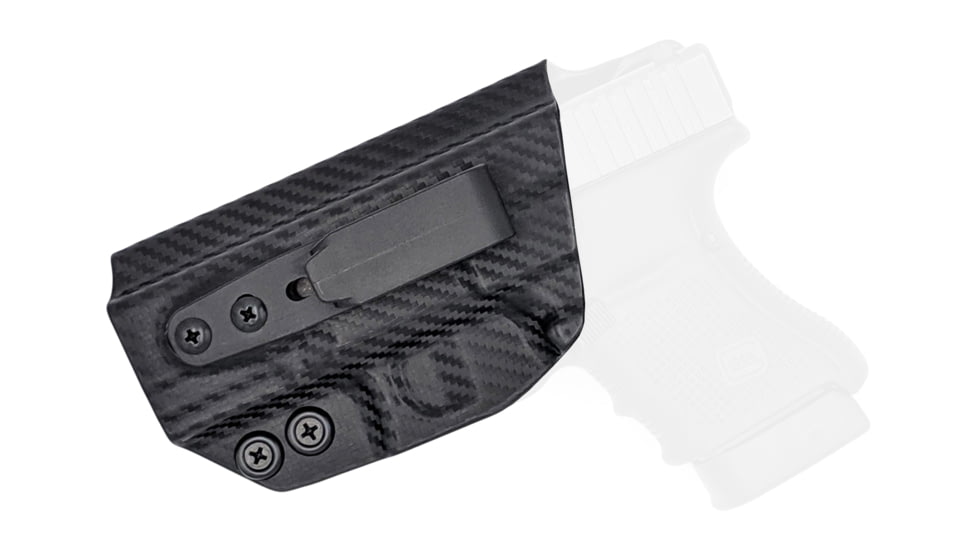 Rounded Tuckable IWB KYDEX Holster, Glock 30S, Left Hand, Carbon Fiber Black, GLK-30S-CF-LH-TUCK