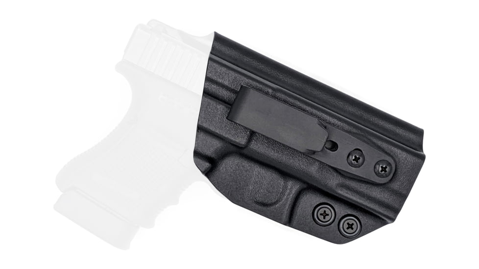 Rounded Tuckable IWB KYDEX Holster, Glock 30S, Right Hand, Black, GLK-30S-BK-RH-TUCK