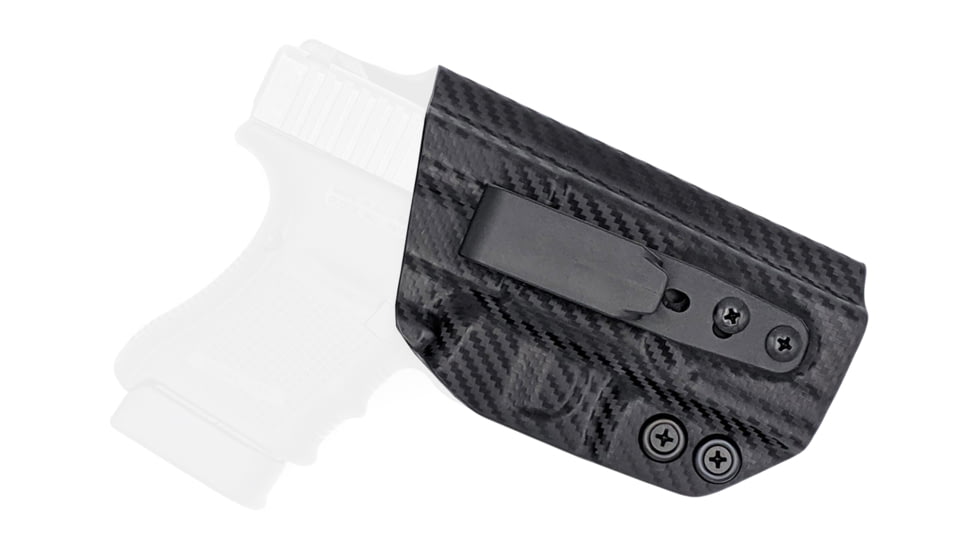 Rounded Tuckable IWB KYDEX Holster, Glock 30S, Right Hand, Carbon Fiber Black, GLK-30S-CF-RH-TUCK