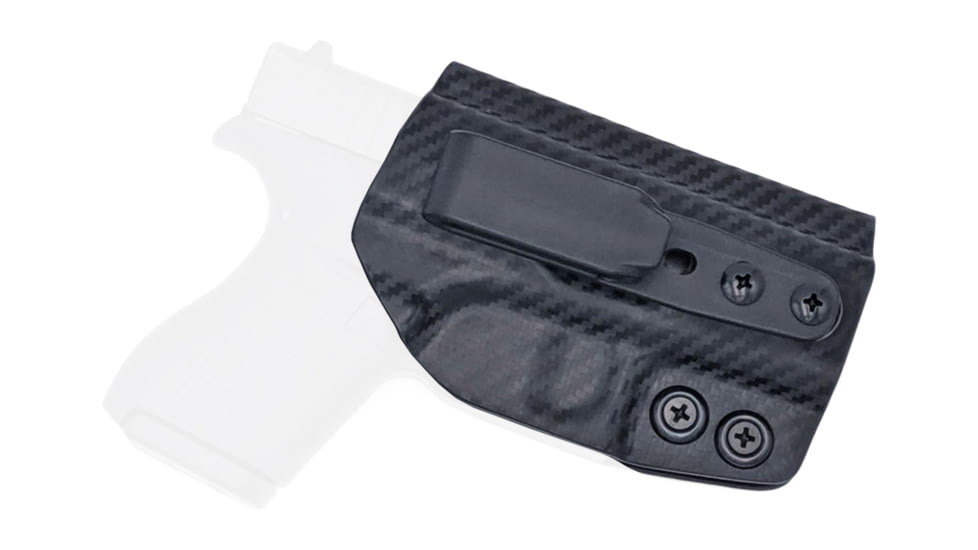 Rounded Tuckable IWB KYDEX Holster, Glock 42, Ambidextrous, Carbon Fiber Black, GLK-G42-CF-TUCK