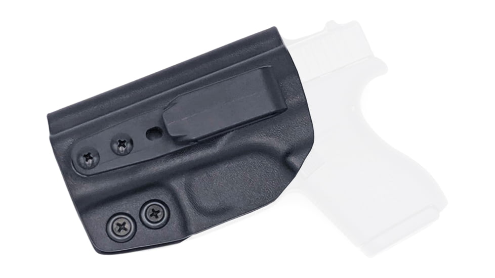 Rounded Tuckable IWB KYDEX Holster, Glock 42, Left Hand, Black, GLK-G42-BK-LH-TUCK