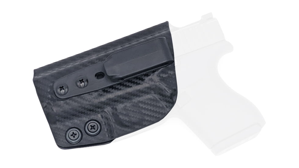 Rounded Tuckable IWB KYDEX Holster, Glock 43/43X, Left Hand, Carbon Fiber, GLK-G43-CF-LH-TUCK