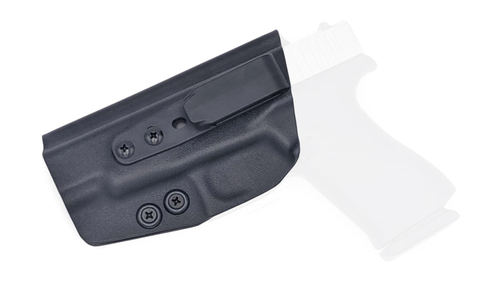Rounded Tuckable IWB KYDEX Holster, Glock 48, Left Hand, Black, GLK-G48-BK-LH-TUCK