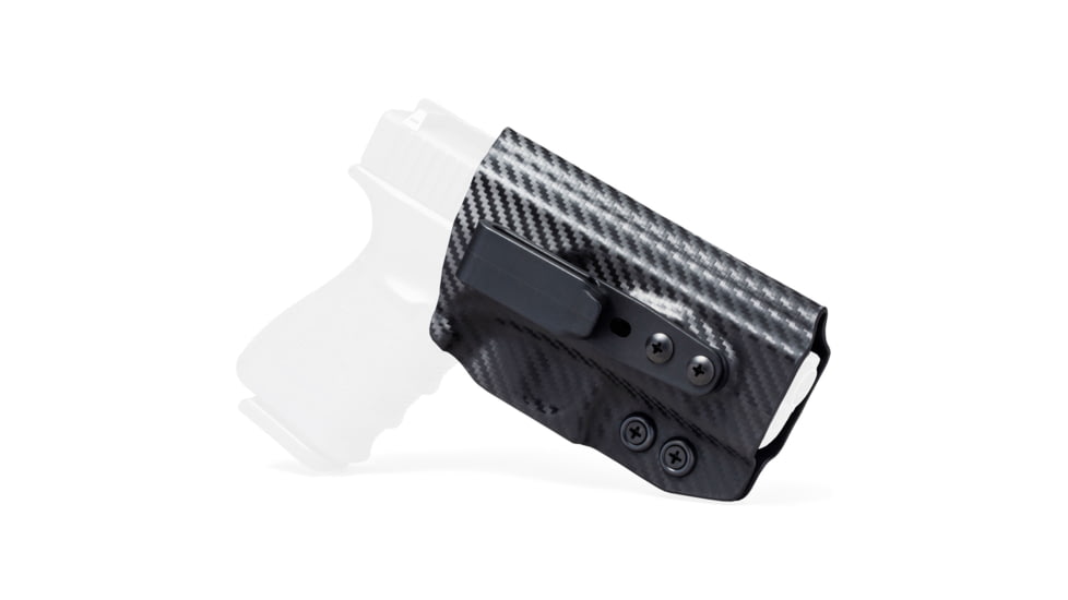 Rounded Tuckable IWB KYDEX Holster, Heckler &amp; Koch 45 Compact Tactical, Ambidextrous, Black, HKH-45CMPCTTCTL-BK-TUCK