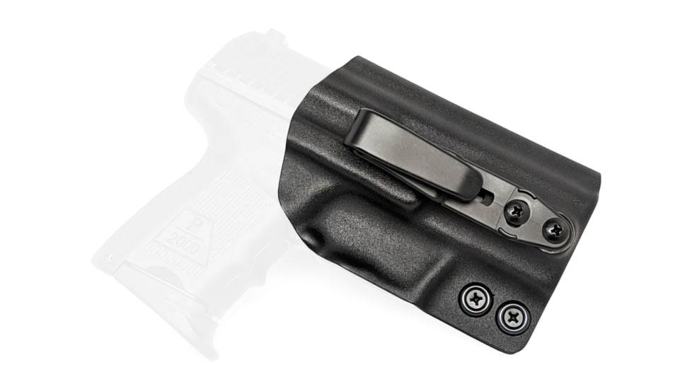 Rounded Tuckable IWB KYDEX Holster, Heckler &amp; Koch P2000SK, Ambidextrous, Black, HKH-P2000SK-BK-TUCK