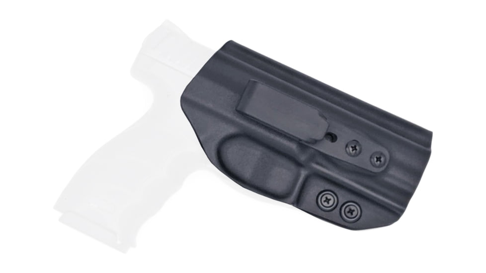 Rounded Tuckable IWB KYDEX Holster, Heckler &amp; Koch VP9, Ambidextrous, Black, HKH-VP9-BK-TUCK