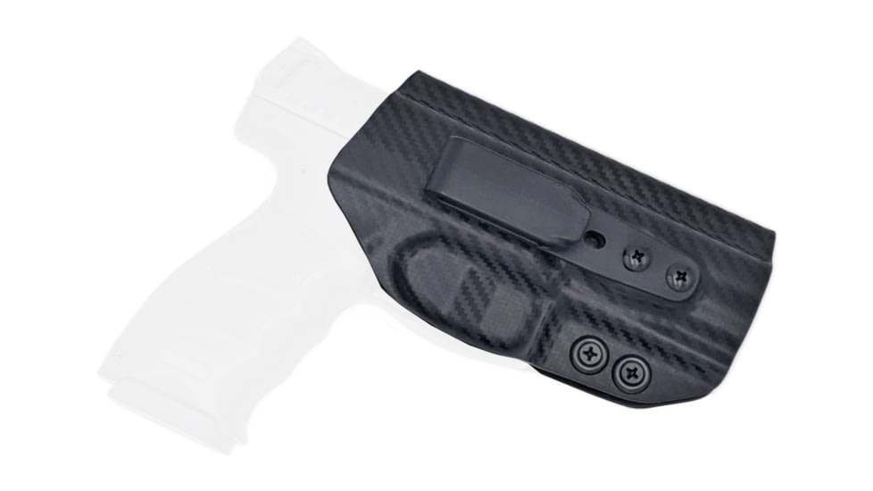 Rounded Tuckable IWB KYDEX Holster, Heckler &amp; Koch VP9, Ambidextrous, Carbon Fiber, HKH-VP9-CF-TUCK