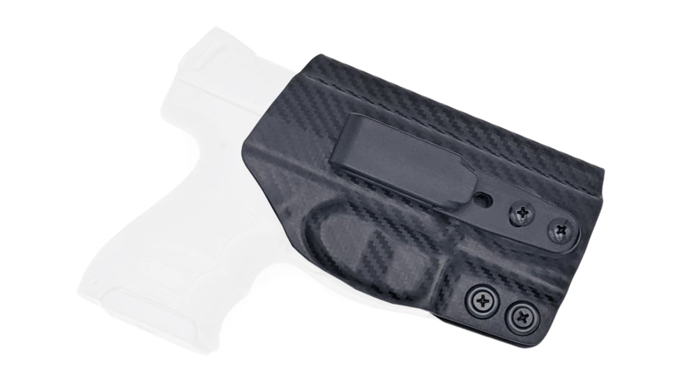 Rounded Tuckable IWB KYDEX Holster, Heckler &amp; Koch VP9SK, Ambidextrous, Carbon Fiber, HKH-VP9SK-CF-TUCK