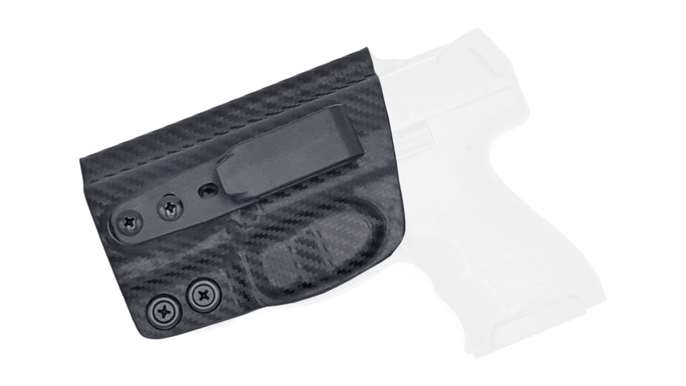 Rounded Tuckable IWB KYDEX Holster, Heckler &amp; Koch VP9SK, Left Hand, Carbon Fiber, HKH-VP9SK-CF-LH-TUCK