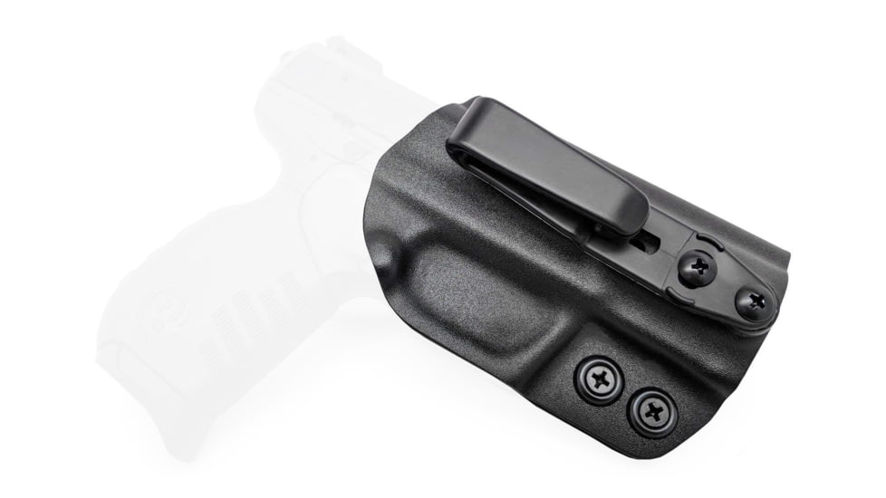 Rounded Tuckable IWB KYDEX Holster, Ruger American Full Size, Ambidextrous, Black, RGR-AMRCNFS9-BK-TUCK