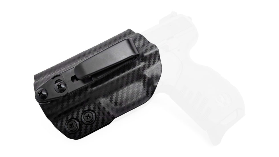 Rounded Tuckable IWB KYDEX Holster, Ruger LCP Max, Right Hand, Carbon Fiber, RGR-LCPMAX-CF-RH-TUCK