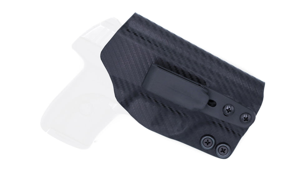 Rounded Tuckable IWB KYDEX Holster, Ruger LC9/LC9s/LC380/EC9s, Ambidextrous, Carbon Fiber, RGR-LC9LC380-CF-TUCK