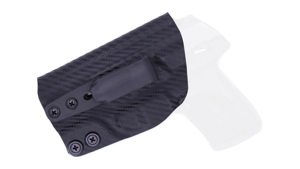 Rounded Tuckable IWB KYDEX Holster, Ruger LC9/LC9s/LC380/EC9s, Left Hand, Carbon Fiber, RGR-LC9LC380-CF-LH-TUCK