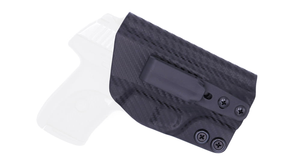 Rounded Tuckable IWB KYDEX Holster, Ruger LC9/LC9s/LC380/EC9s, Right Hand, Carbon Fiber, RGR-LC9LC380-CF-RH-TUCK