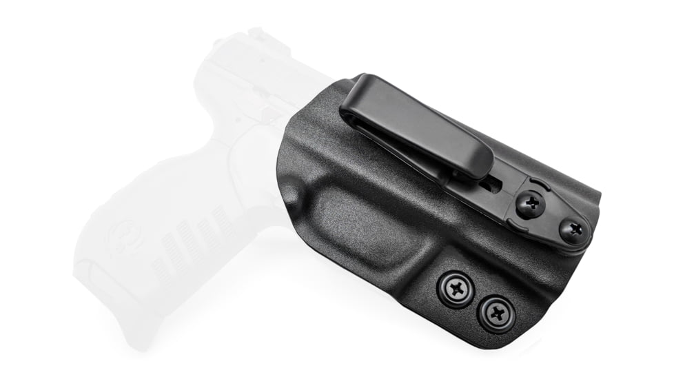 Rounded Tuckable IWB KYDEX Holster, Ruger SR22, Ambidextrous, Black, RGR-SR22-BK-TUCK