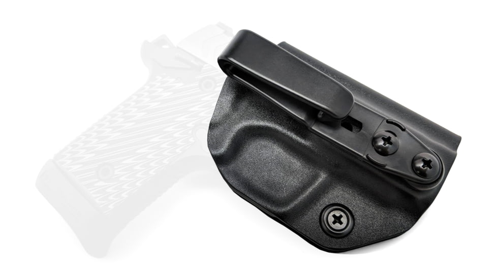 Rounded Tuckable IWB KYDEX Holster, Springfield 911 .380, Ambidextrous, Black, SFA-911380-BK-TUCK