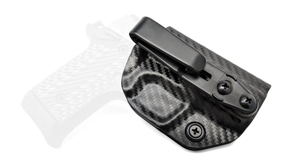 Rounded Tuckable IWB KYDEX Holster, Springfield 911 .380, Ambidextrous, Carbon Fiber Black, SFA-911380-CF-TUCK