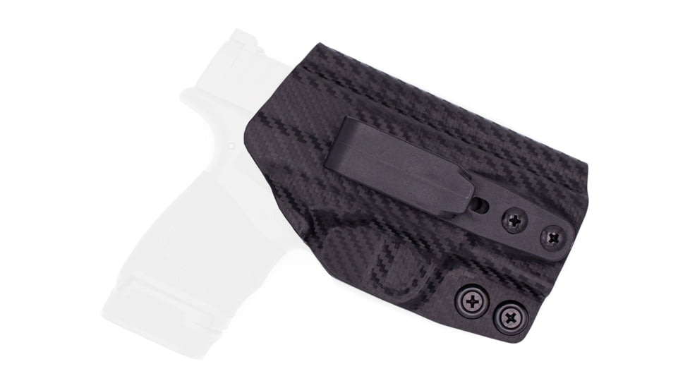 Rounded Tuckable IWB KYDEX Holster, Springfield Hellcat, Ambidextrous, Carbon Fiber, SFA-HELLCAT-CF-TUCK