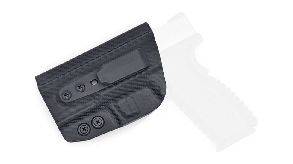 Rounded Tuckable IWB KYDEX Holster, Springfield XD-M 4.5in, Left Hand, Carbon Fiber Black, SFA-XDM45-CF-LH-TUCK