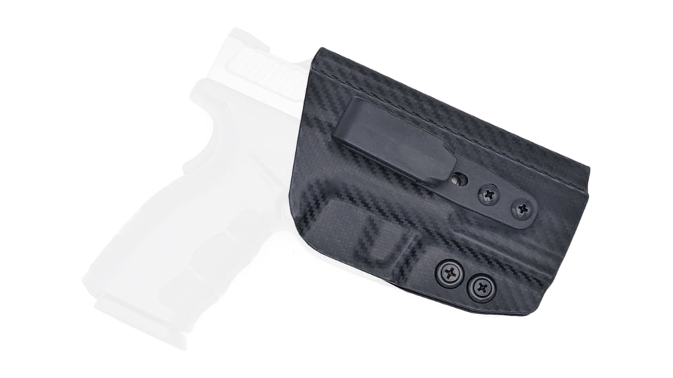 Rounded Tuckable IWB KYDEX Holster, Springfield XD MOD.2 3.3in 45 ACP Sub-Compact, Right Hand, Carbon Fiber Black, SFA-XDMOD245-CF-RH-TUCK