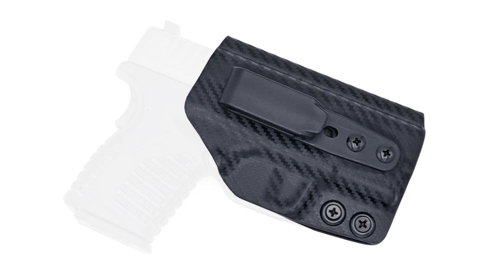 Rounded Tuckable IWB KYDEX Holster, Springfield XD-S 3.3in, Ambidextrous, Carbon Fiber Black, SFA-XDS-CF-TUCK