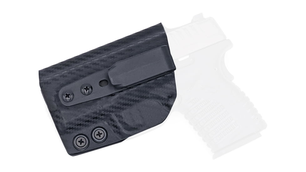 Rounded Tuckable IWB KYDEX Holster, Springfield XD-S 3.3in, Left Hand, Carbon Fiber Black, SFA-XDS-CF-LH-TUCK