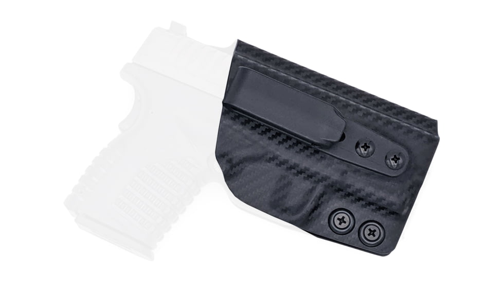 Rounded Tuckable IWB KYDEX Holster, Springfield XD-S 3.3in, Right Hand, Carbon Fiber Black, SFA-XDS-CF-RH-TUCK