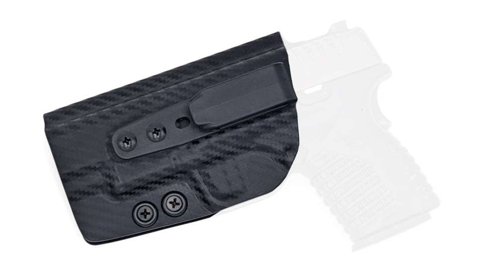 Rounded Tuckable IWB KYDEX Holster, Springfield XD-S 4.0in, Left Hand, Carbon Fiber Black, SFA-XDS40-CF-LH-TUCK