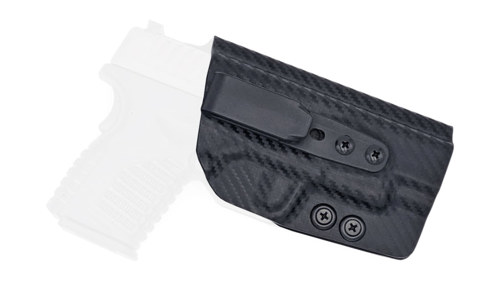 Rounded Tuckable IWB KYDEX Holster, Springfield XD-S 4.0in, Right Hand, Carbon Fiber Black, SFA-XDS40-CF-RH-TUCK