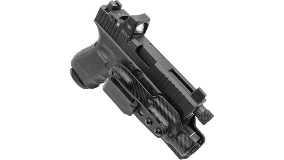 Rounded Weapon Mounted Light Holster for Streamlight TLR-1, Ambidextrous, Carbon Fiber Black, CEH000011