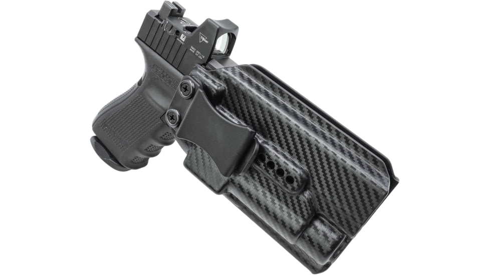 Rounded Weapon Mounted Light Holster for Streamlight TLR-1, Left, Carbon Fiber Black, CEH000005