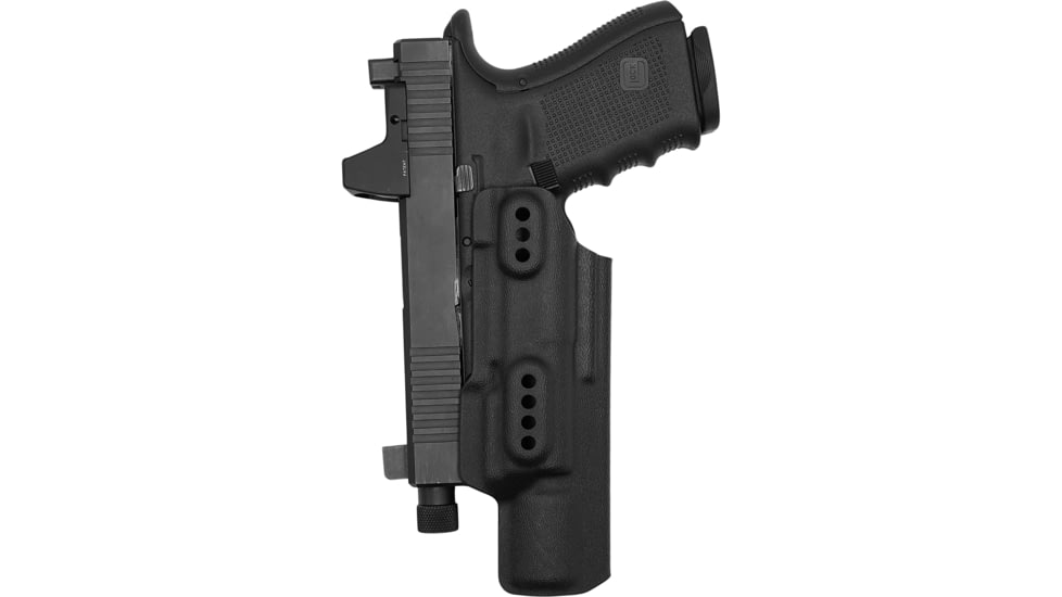 Rounded Weapon Mounted Light Holster for Surefire X300UA/B, Ambidextrous, Black, CEH000010