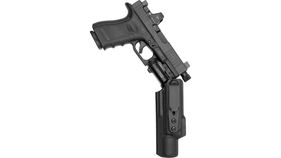 Rounded Weapon Mounted Light Holster for Surefire X300UA/B, Ambidextrous, Black, CEH000010