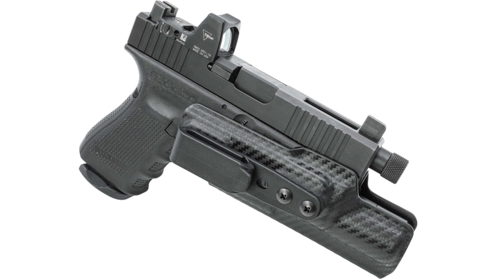 Rounded Weapon Mounted Light Holster for Surefire X300UA/B, Ambidextrous, Carbon Fiber Black, CEH000004